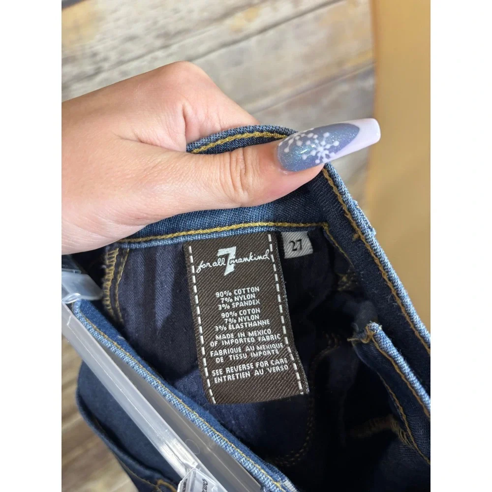 7 For All Mankind Roxanne Cropped Jeans‎ Dark Wash Size 27 Women's Denim